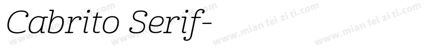 Cabrito Serif字体转换